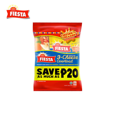 Fiesta 3 Cheese Spaghettipid Fiesta Spaghetti Pasta 700G + Fiesta 3 Cheese Spaghetti Sauce 900G