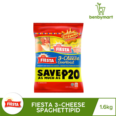 Fiesta 3 Cheese Spaghettipid Fiesta Spaghetti Pasta 700G + Fiesta 3 Cheese Spaghetti Sauce 900G