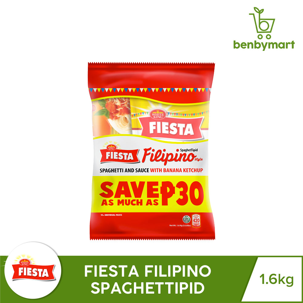 Fiesta Filipino Spaghettipid: Fiesta Spaghetti Pasta 700g + Fiesta Filipino Spaghetti Sauce 900g