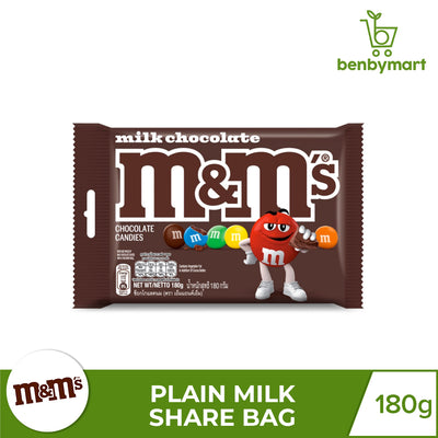 M&Ms Plain Milk Share Bag 180g