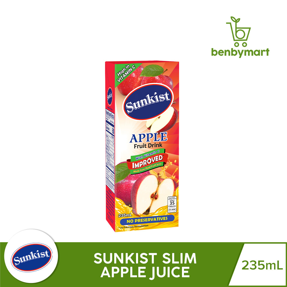 Sunkist Slim Apple 235ml