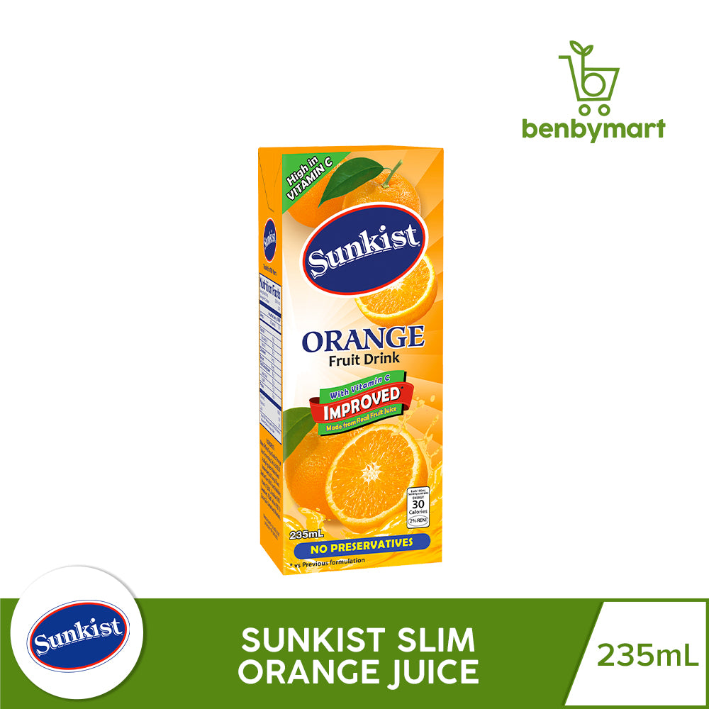 Sunkist Slim Orange 235ml