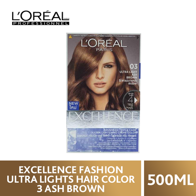 L'Oreal Paris Excellence Fashion Ultra Lights Hair Color 3 Ash Brown